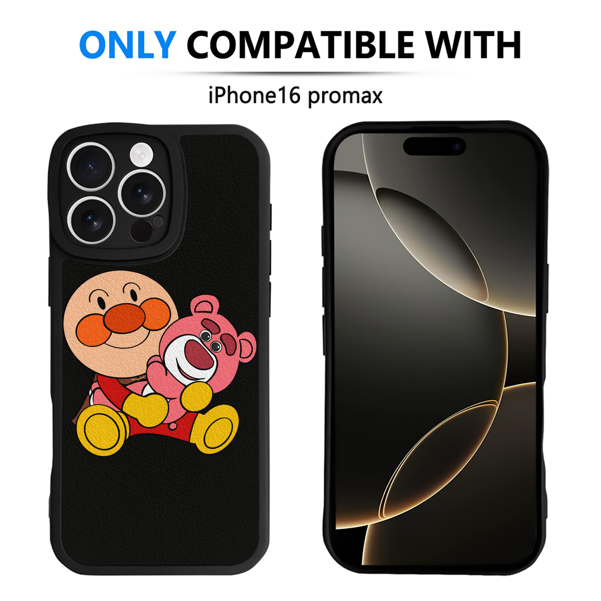 （画像用） アンパンマン Anpanman 【iPhone 16シリーズ対応】シリコンスマホケース（レザー調） 材質：シリコン
